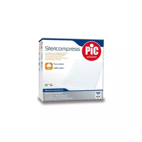 Pic Stericompress Hydrophilic Gauze Compresses Medium Size 25 Gauze 20x20