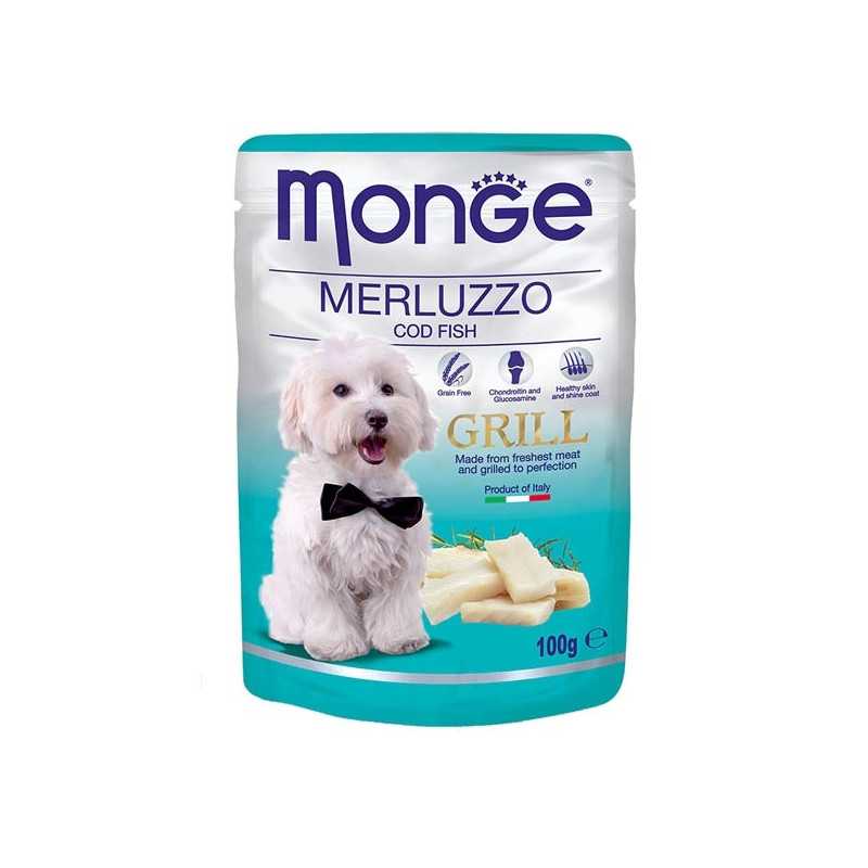MONGE Grill Bouchées avec Cabillaud 100 g.