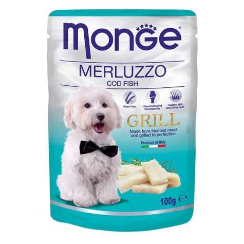 MONGE Grill Bouchées avec Cabillaud 100 g.