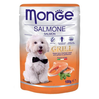 MONGE Grill Chunks with Salmon 100 gr.
