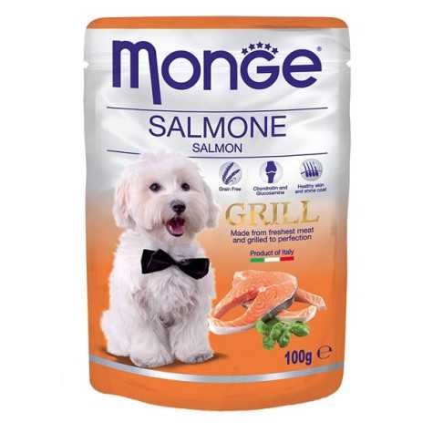 MONGE Grill Bouchées avec Saumon 100 g.