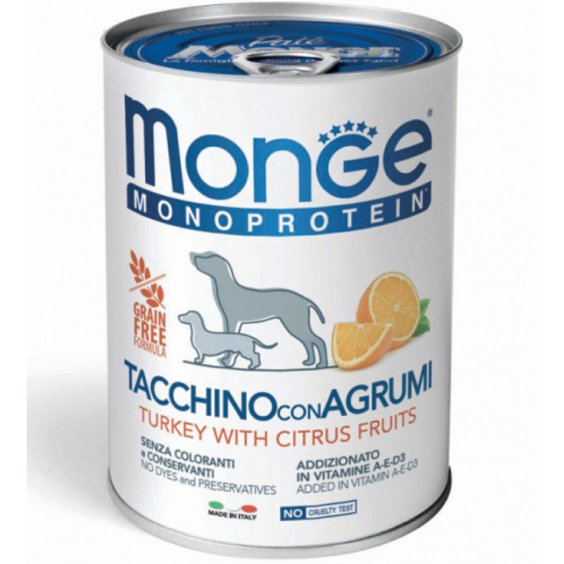 MONGE Natural Superpremium Monoproteico Truthahn und Zitrus 400 gr.