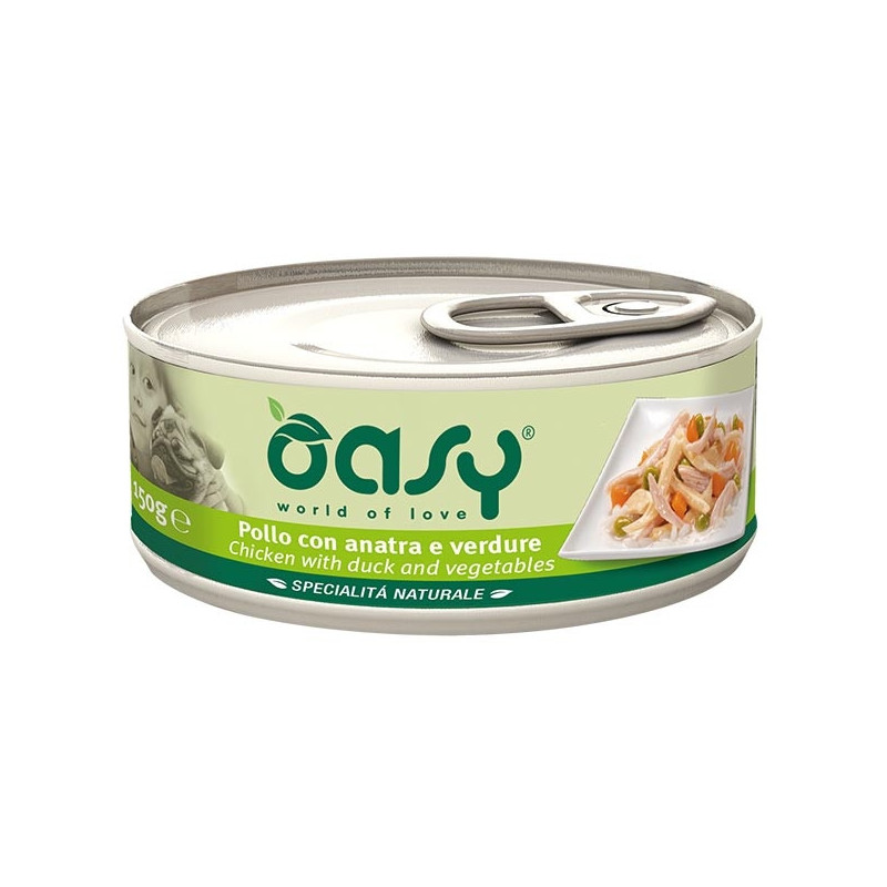 OASY Natural Specialty with Chicken with Duck and Vegetables 150 gr.