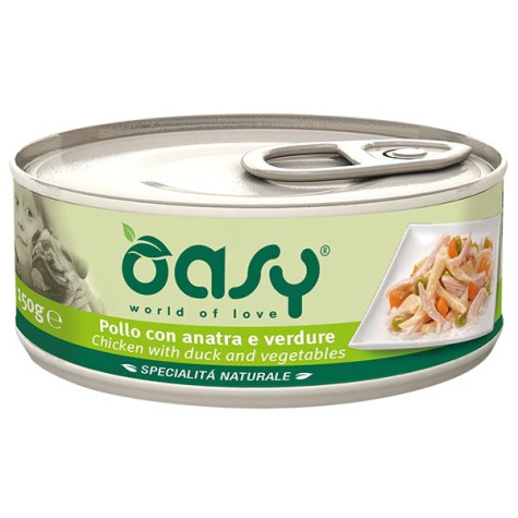 OASY Natural Specialty with Chicken with Duck and Vegetables 150 gr.