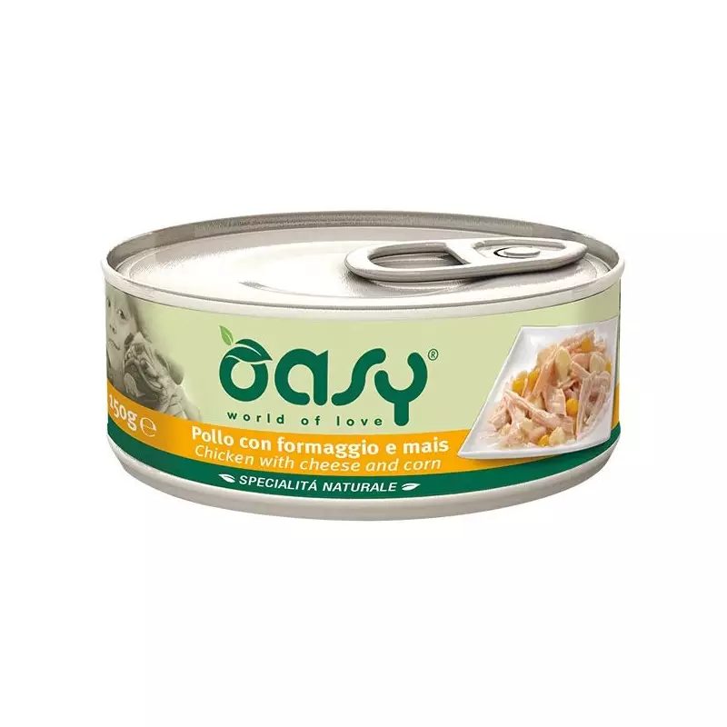 OASY Specialità Naturale al Pollo con Formaggio e Mais 150 gr.