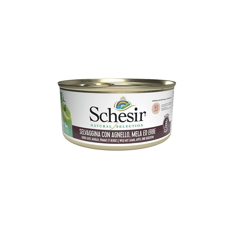 SCHESIR Natural Selection Adult Toy & Small Game with Lamb, Apple and Herbs 95 gr.