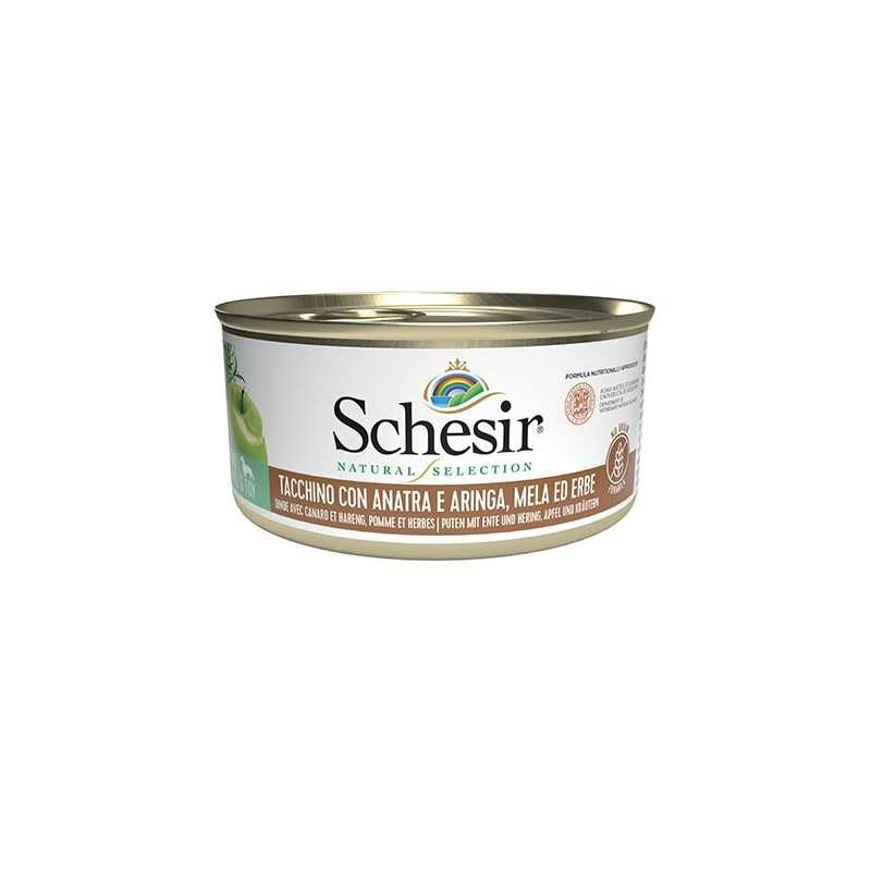 SCHESIR Natural Selection Adult Toy et Small Dinde avec Canard et Aringa, Pomme ed Erbe 95 g. SCHESIR Natural Selection Adult Toy et Small Dinde avec Canard et Aringa, Pomme ed Erbe 95 g.