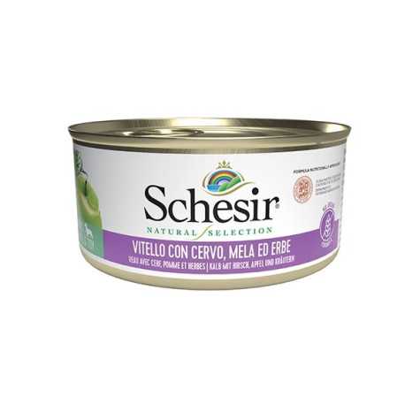 SCHESIR Natural Selection Adult Toy et Small Vitello avec Cerf, Pomme ed Erbe 95 g.