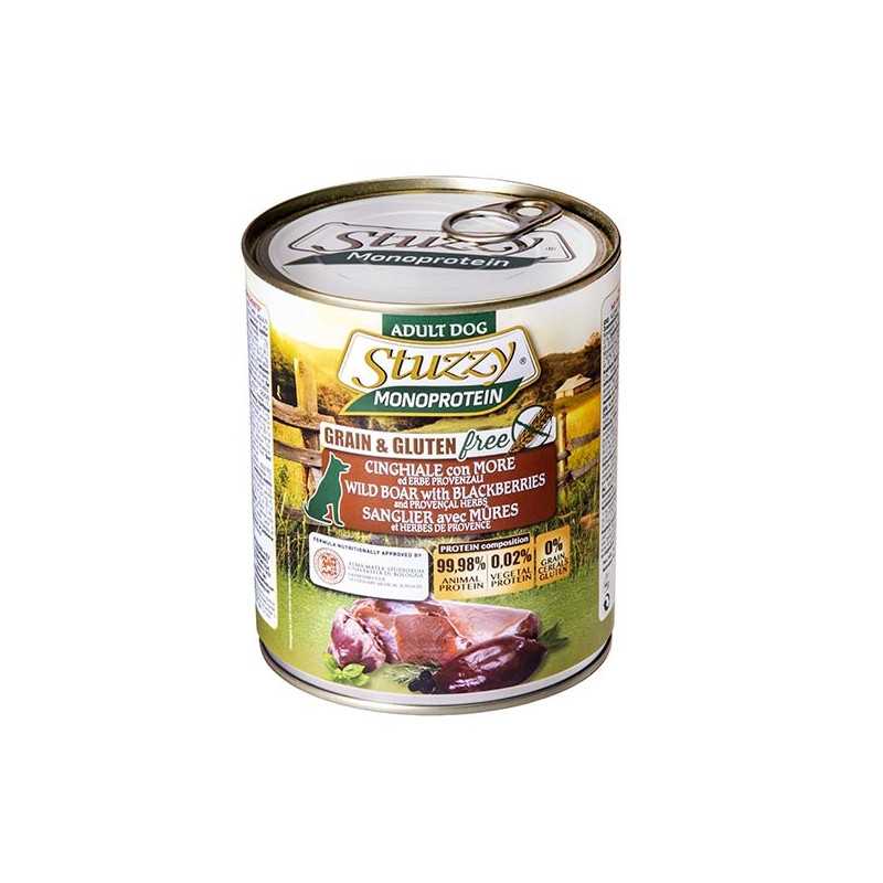 STUZZY DOG Monoprotein Sanglier avec More ed Erbe Provenzali 400 g. STUZZY DOG Monoprotein Sanglier avec More ed Erbe Provenzali 400 g.