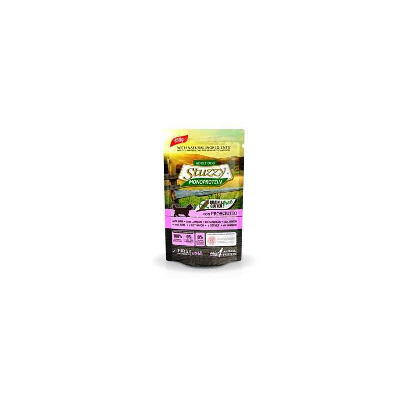 STUZZY DOG Monoprotein Grain et Gluten Free avec Prosciutto 150 g. STUZZY DOG Monoprotein Grain et Gluten Free avec Prosciutto 150 g.