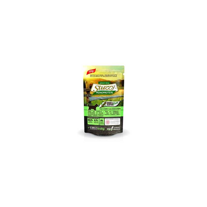 STUZZY DOG Monoprotein Grain et Gluten Free avec Dinde et Zucchini 150 g.