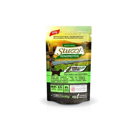 STUZZY DOG Monoprotein Grain et Gluten Free avec Dinde et Zucchini 150 g.