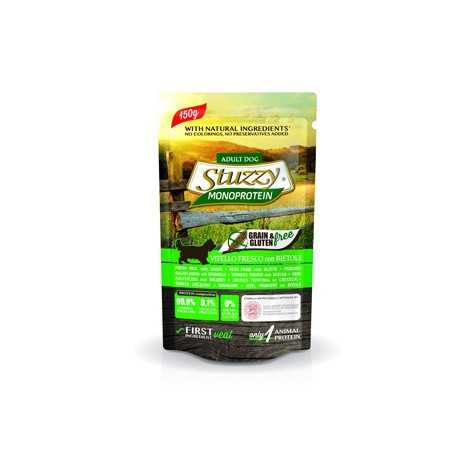 STUZZY DOG Monoprotein Grain & Gluten Free con Vitello Fresco e Bietole 150 gr. -