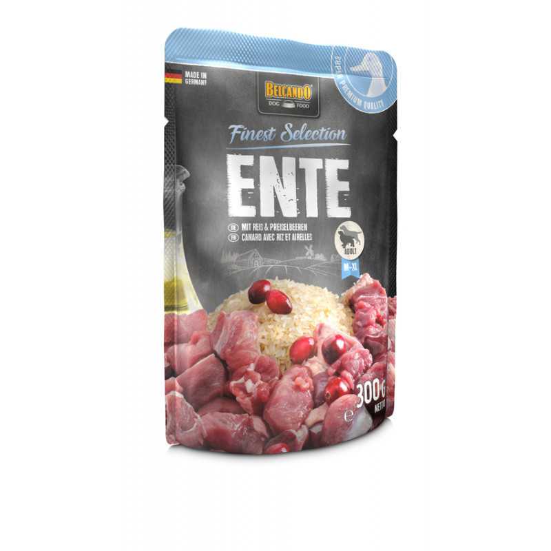 BELCANDO Canard avec riz et myrtilles rossi 300 g.