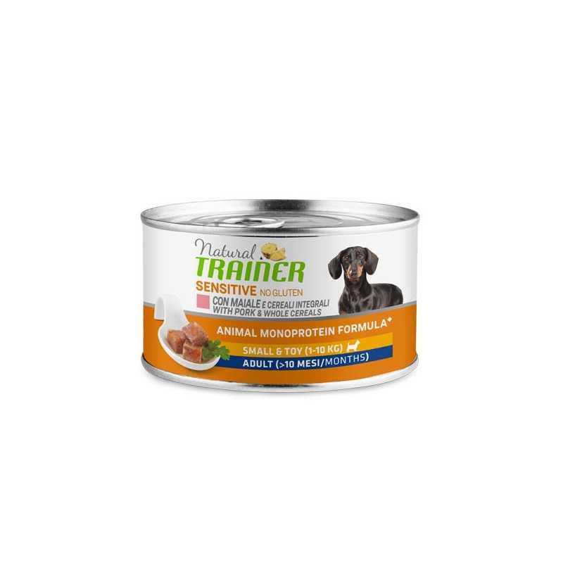 TRAINER Natural Sensitive No Gluten Small et Toy Adult avec Porc et Cereali Integrali 150 g. TRAINER Natural Sensitive No Gluten Small et Toy Adult avec Porc et Cereali Integrali 150 g.