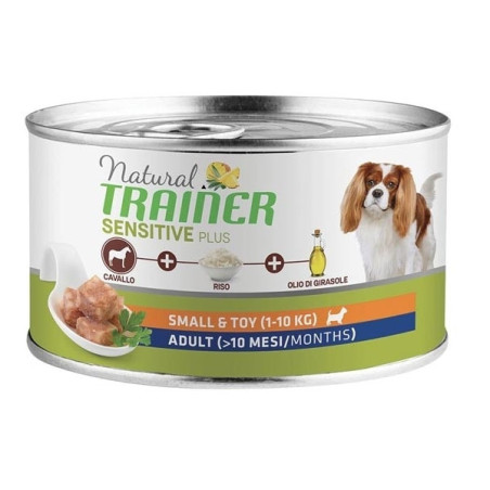 TRAINER Natural Sensitive Plus No Gluten Small & Toy Adult con Cavallo e Riso 150 gr. - 