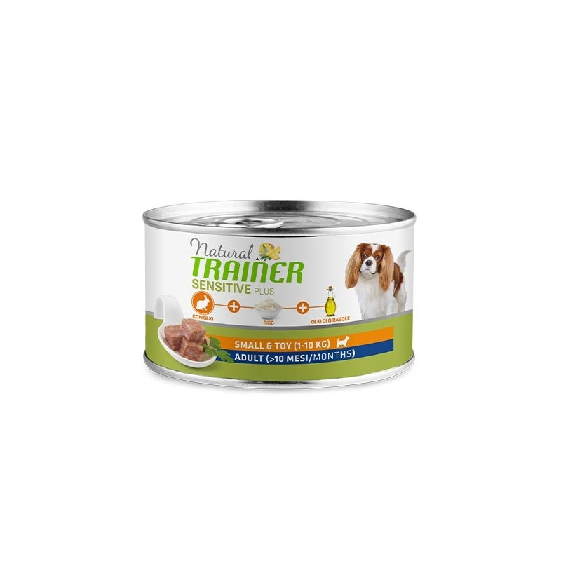 TRAINER Natural Sensitive Plus No Gluten Small & Toy Adult con Coniglio e Riso 150 gr.
