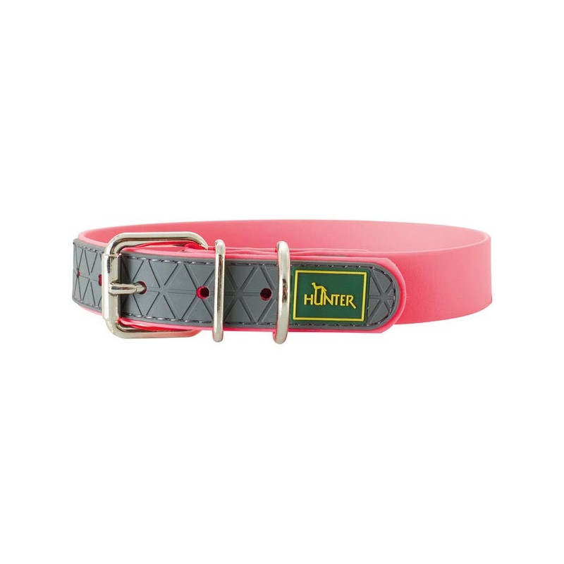 HUNTER Convenience-Halsband Pink phosphoreszierend Größe 60-H63156