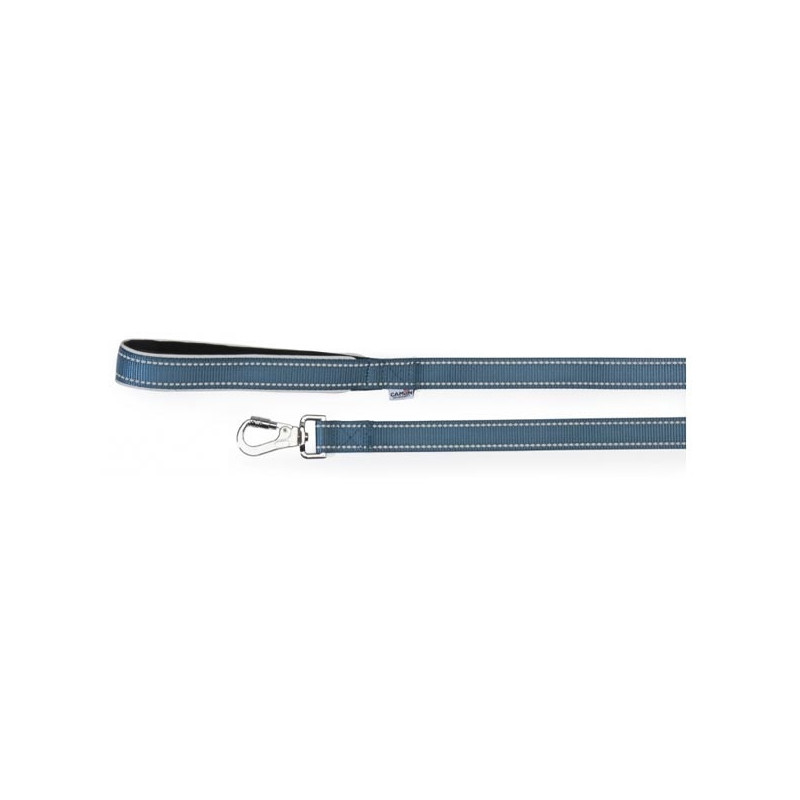CAMON Guinzaglio con Maniglia in Neoprene e Cuciture Reflex Blu 2x120 cm. - DC177/02