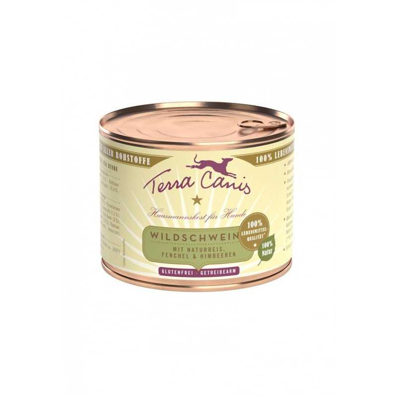 TERRA CANIS Classic Sanglier avec riz integrale, finocchio et lampone 200 g. TERRA CANIS Classic Sanglier avec riz integrale, finocchio et lampone 200 g.