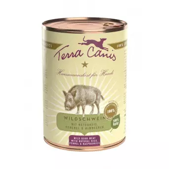 TERRA CANIS Classic Wildschwein mit Naturreis, Fenchel und Himbeere 400 gr.