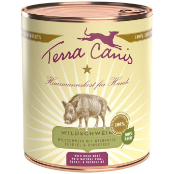 TERRA CANIS Classic Cinghiale con riso integrale, finocchio e lampone 800 gr. - 