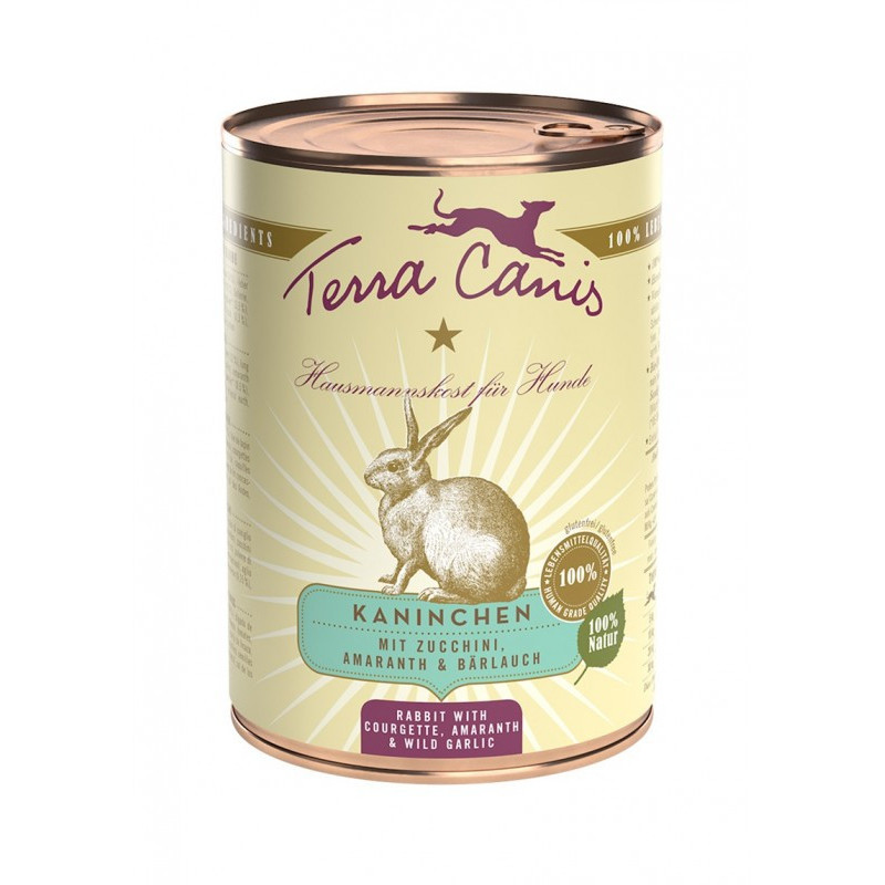 TERRA CANIS Classic Coniglio con Zucchine, amaranto e aglio orsino 400 gr.