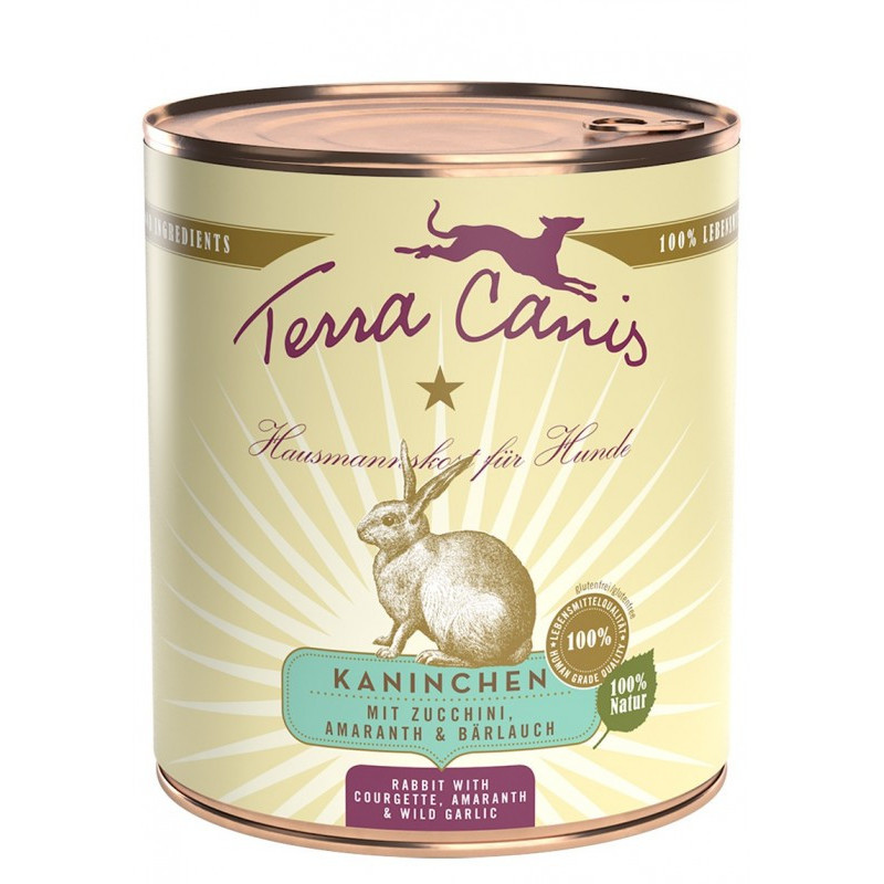 TERRA CANIS Classic Coniglio con Zucchine, amaranto e aglio orsino 800 gr.