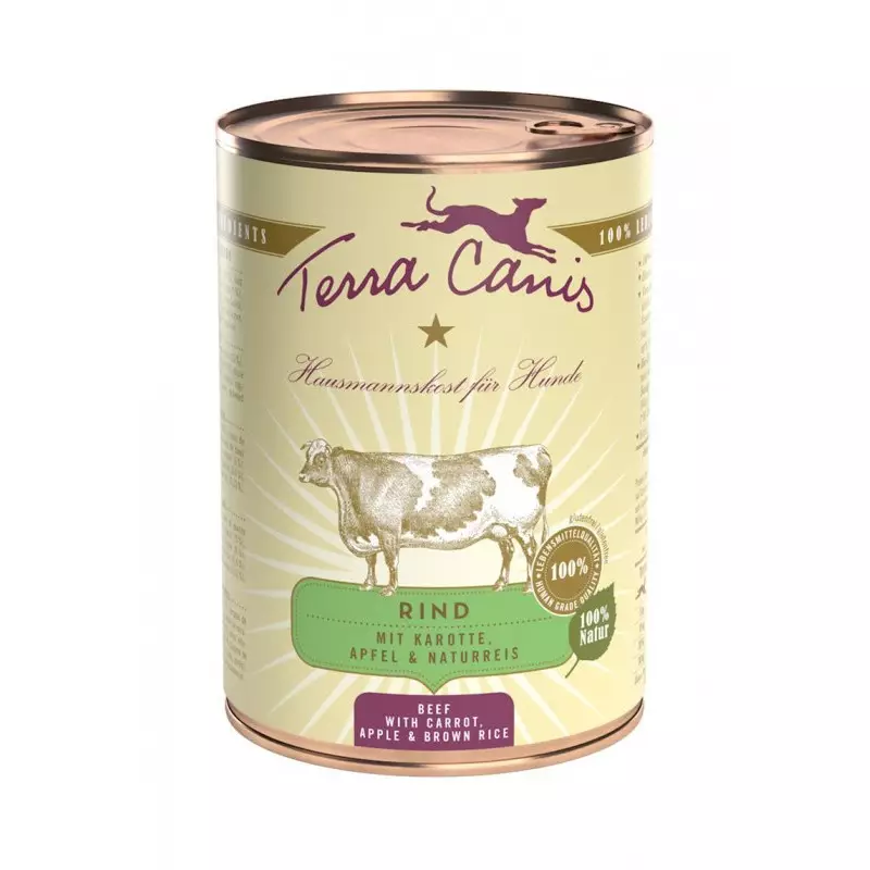 TERRA CANIS Classic Beef mit Karotte, Äpfeln und Naturreis 400 gr. TERRA CANIS Classic Beef mit Karotte, Äpfeln und Naturreis 400 gr.
