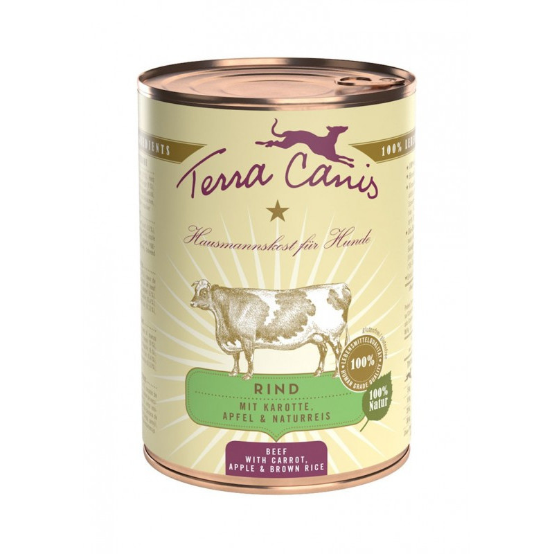 TERRA CANIS Classic Manzo con Carota, mele e riso integrale 400 gr.