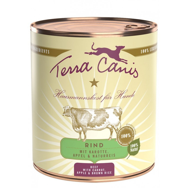 TERRA CANIS Classic Manzo con Carota, mele e riso integrale 800 gr.