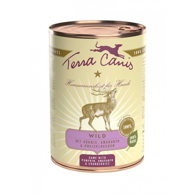 TERRA CANIS Classic Selvaggina avec Citrouille, amaranto et myrtilles rossi 400 g. TERRA CANIS Classic Selvaggina avec Citrouille, amaranto et myrtilles rossi 400 g.