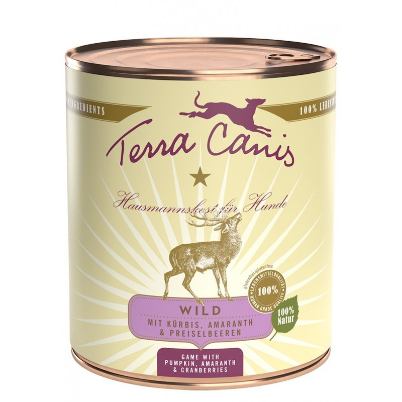 TERRA CANIS Classic Selvaggina con Zucca, amaranto e mirtilli rossi 800 gr.