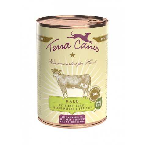 TERRA CANIS Classic Vitello avec Miglio, cetriolo, melone jaune et aglio orsino 400 g.