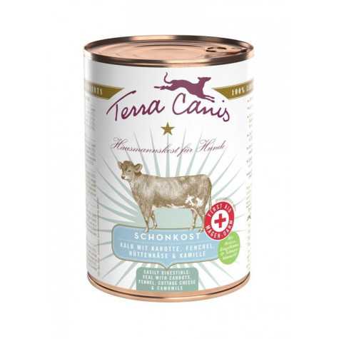 TERRA CANIS Gastrointestinal Vitello avec Carottes, finocchio, fromage in fiocchi et camomilla 12 x 400 g.