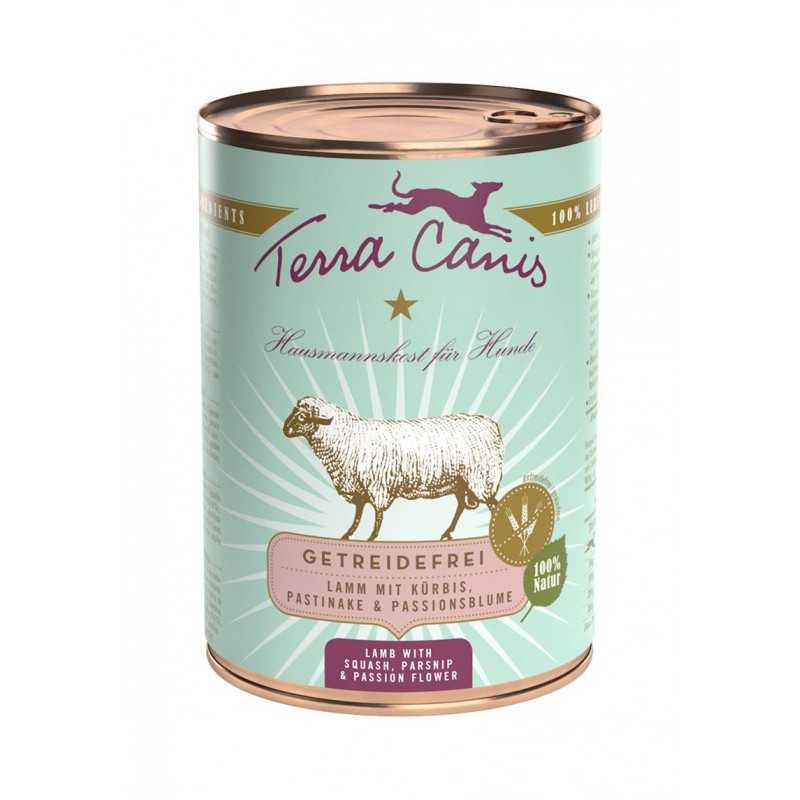 TERRA CANIS Grain Free Agneau avec citrouille, panais et passiflora 400 g. TERRA CANIS Grain Free Agneau avec citrouille, panais et passiflora 400 g.