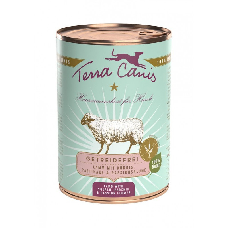 TERRA CANIS Grain Free Lamm mit Kürbis, Pastinaken und Passionsblume 400 gr.