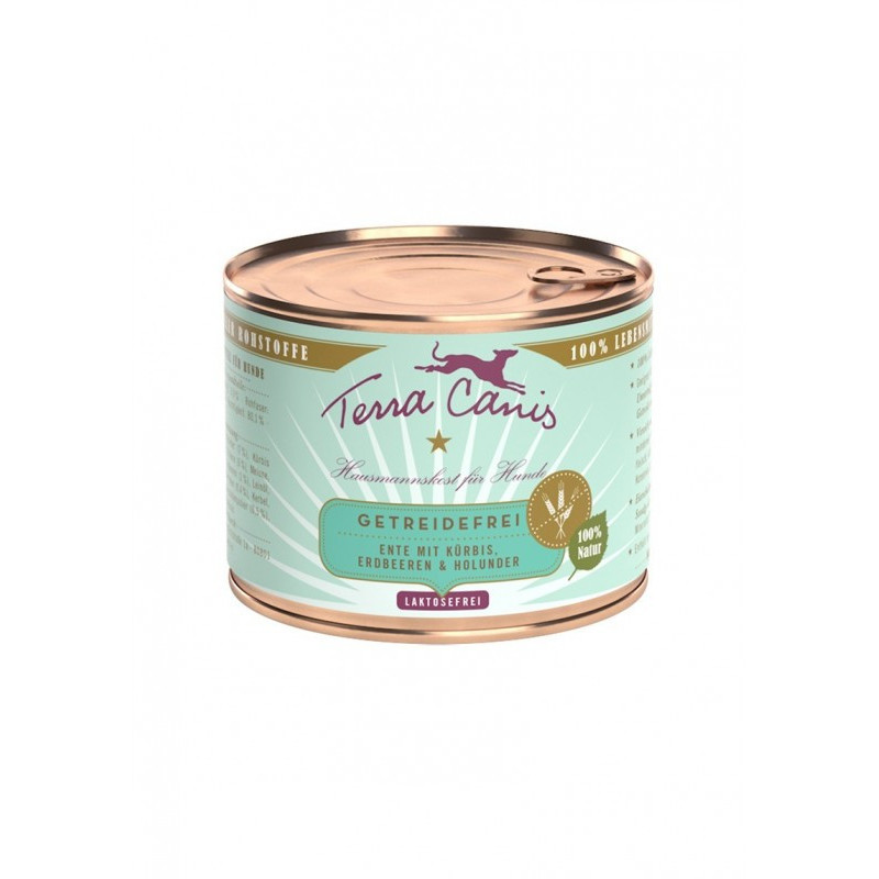 TERRA CANIS Grain Free Anatra con zucca, fragola e sambuco 200 gr.