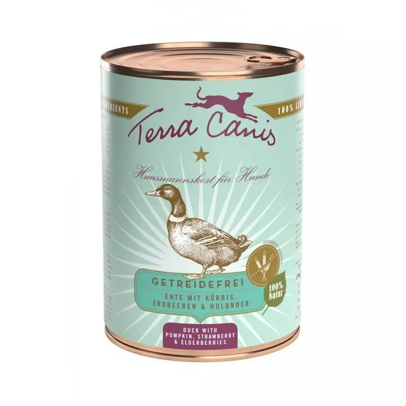 TERRA CANIS Grain Free Anatra con zucca, fragola e sambuco 400 gr.