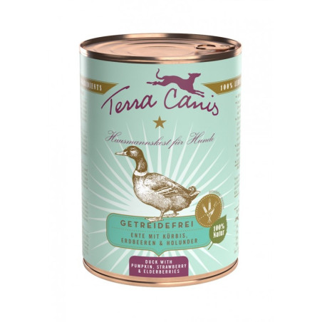 TERRA CANIS Grain Free Anatra con zucca, fragola e sambuco 400 gr. - 