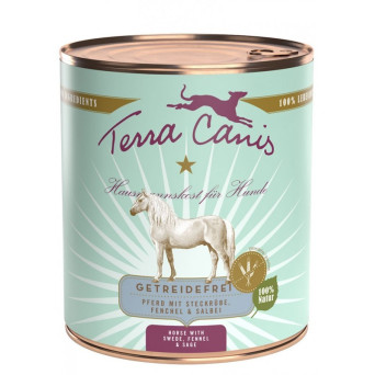 TERRA CANIS Grain Free Horse mit gelber Rübe, Salbei und Fenchel 800 gr.