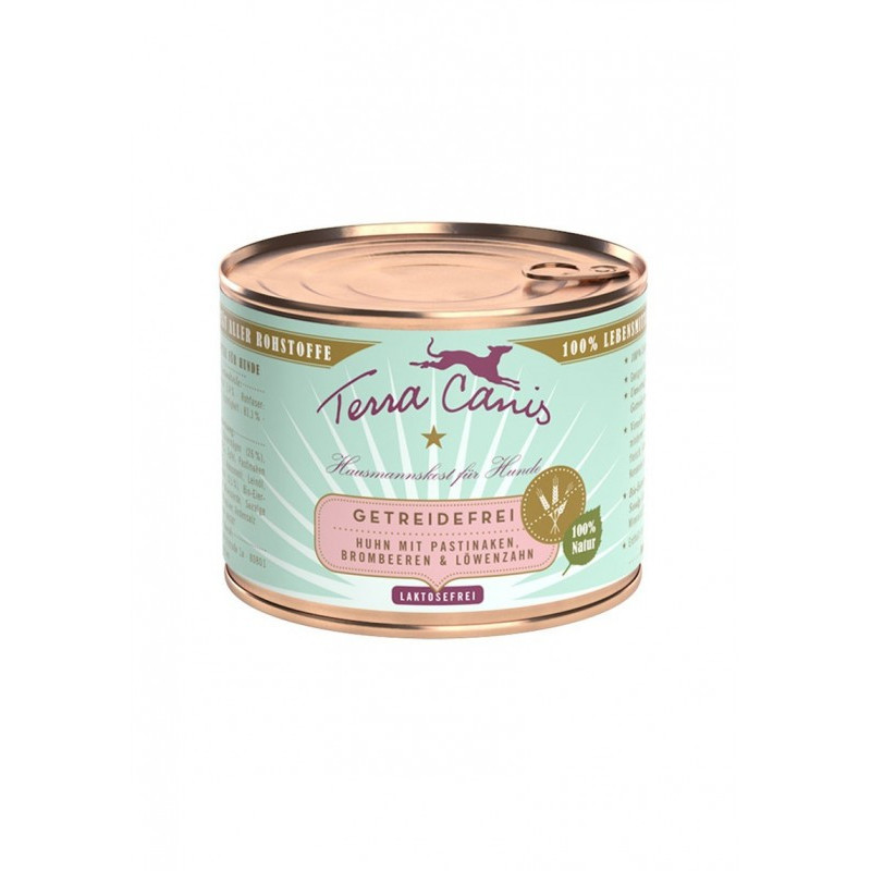 TERRA CANIS Grain Free Pollo con pastinaca, dente di leone e camomilla 200 gr.