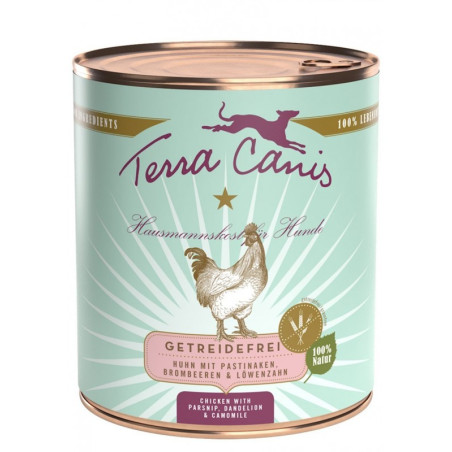 TERRA CANIS Grain Free Pollo con pastinaca, dente di leone e camomilla 800 gr. - 