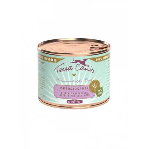 TERRA CANIS Grain Free Selvaggina avec pommes de terre, pomme et myrtilles rossi 200 g.