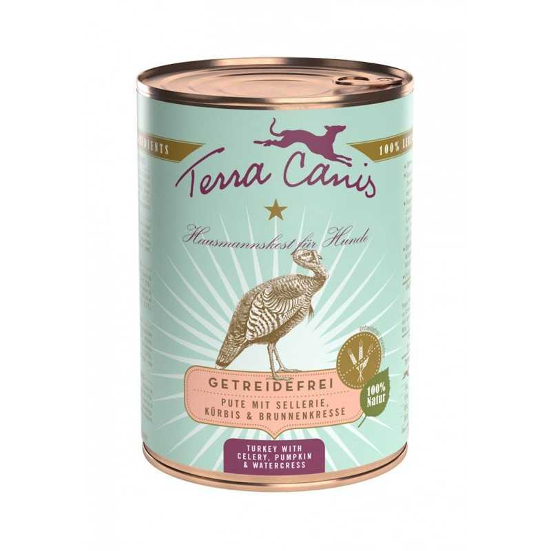TERRA CANIS Grain Free Dinde avec sedano, citrouille et crescione d'acqua 400 g.