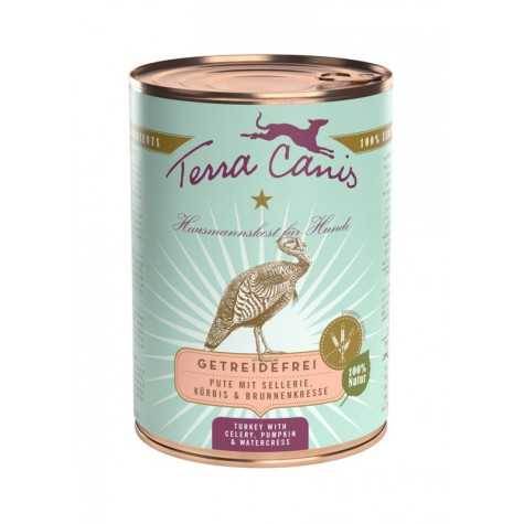 TERRA CANIS Grain Free Dinde avec sedano, citrouille et crescione d'acqua 400 g.