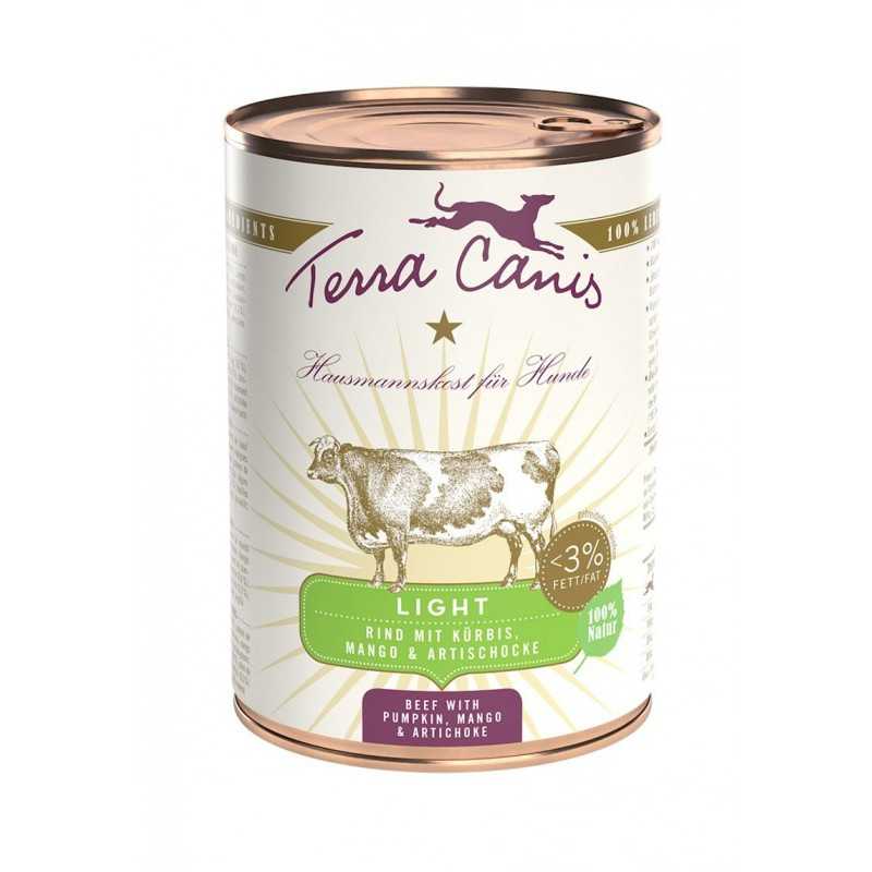 TERRA CANIS Light Bœuf avec citrouille, mango et carciofo 400 g.