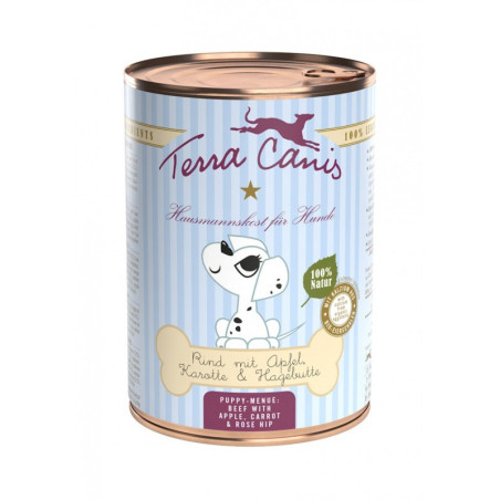 TERRA CANIS Puppy Manzo con mela, carote e rosa canina 400 gr. - 