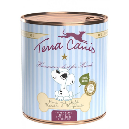 TERRA CANIS Puppy Manzo con mela, carote e rosa canina 800 gr. - 