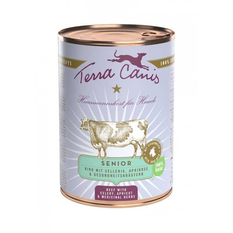 TERRA CANIS Senior Bœuf avec sedano, albicocca et erbe officinali 400 g. TERRA CANIS Senior Bœuf avec sedano, albicocca et erbe officinali 400 g.